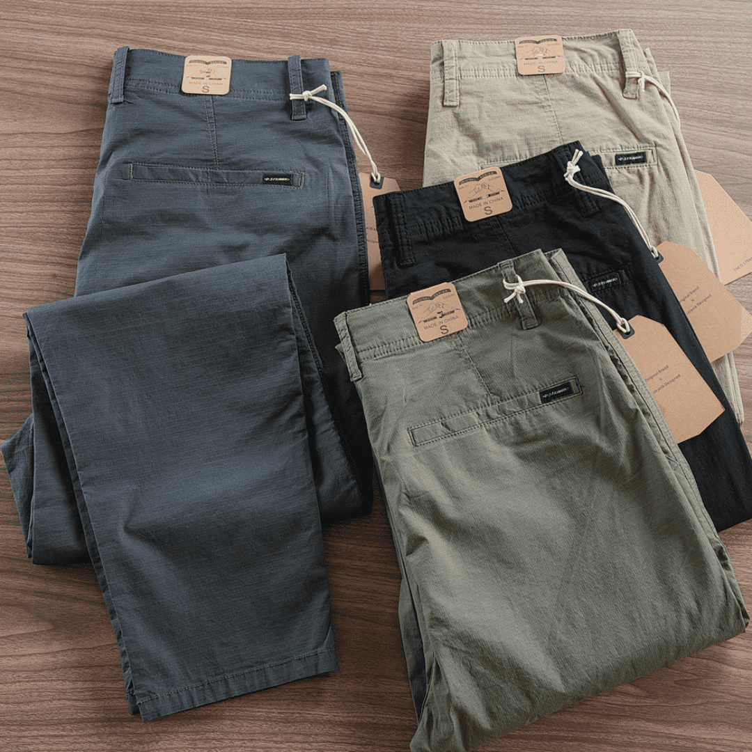 Cores disponíveis: caqui, verde, preto e cinza escuro